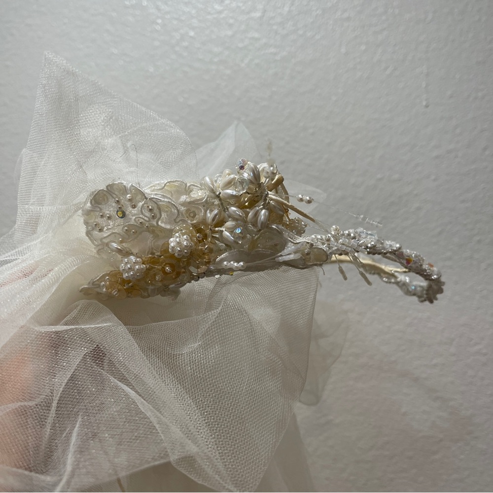 1995 White Bridal Veil | Vintage